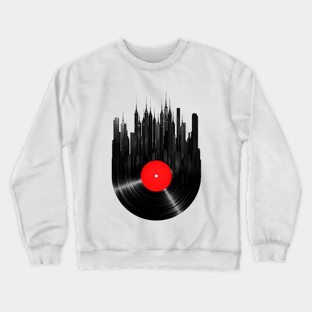 Urban Vinyl Crewneck Sweatshirt by Grandeduc